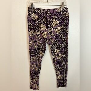 LuLaRoe Purple Floral Leggings